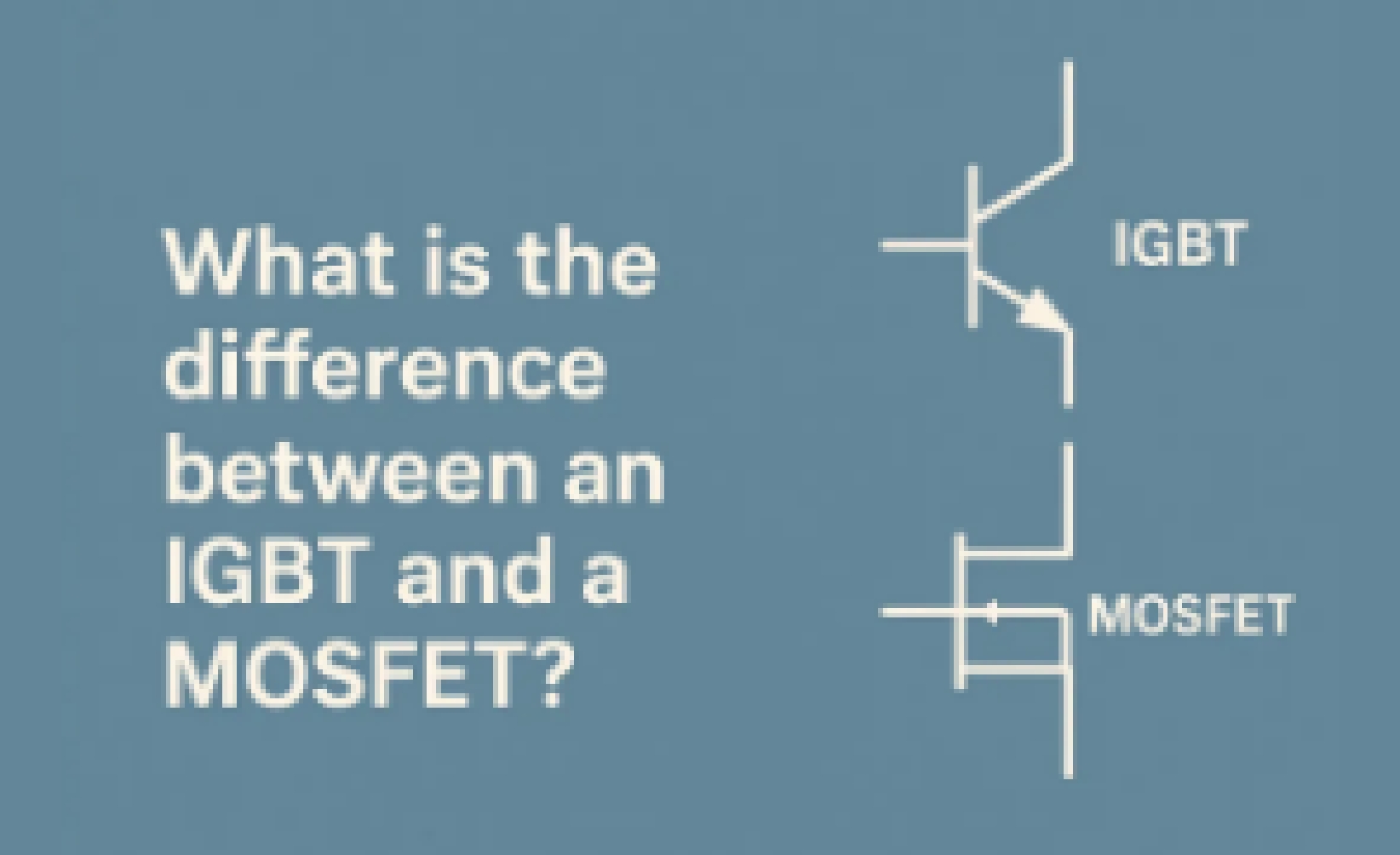 IGBT和MOSFET之间的区别是什么？