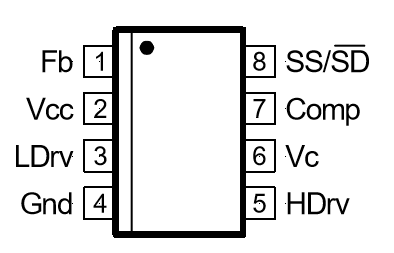 IRU3037A SOIC-8 引脚图