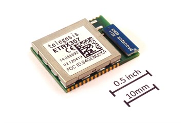 一颗带陶瓷芯片天线的 Telegesis ETRX357 2.4 GHz ZigBee 射频模块