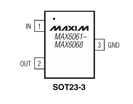 MAX6063BEUR+T SOT23-3 pin configuration